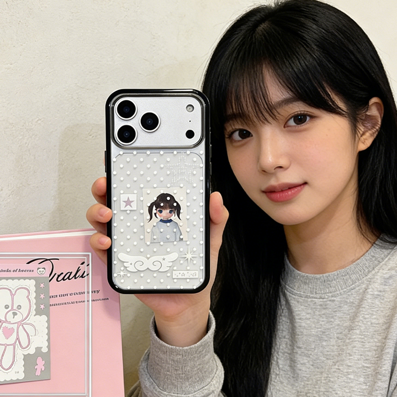 Phone Cases Girls - Ins Korean Girl Polka Dots Wing