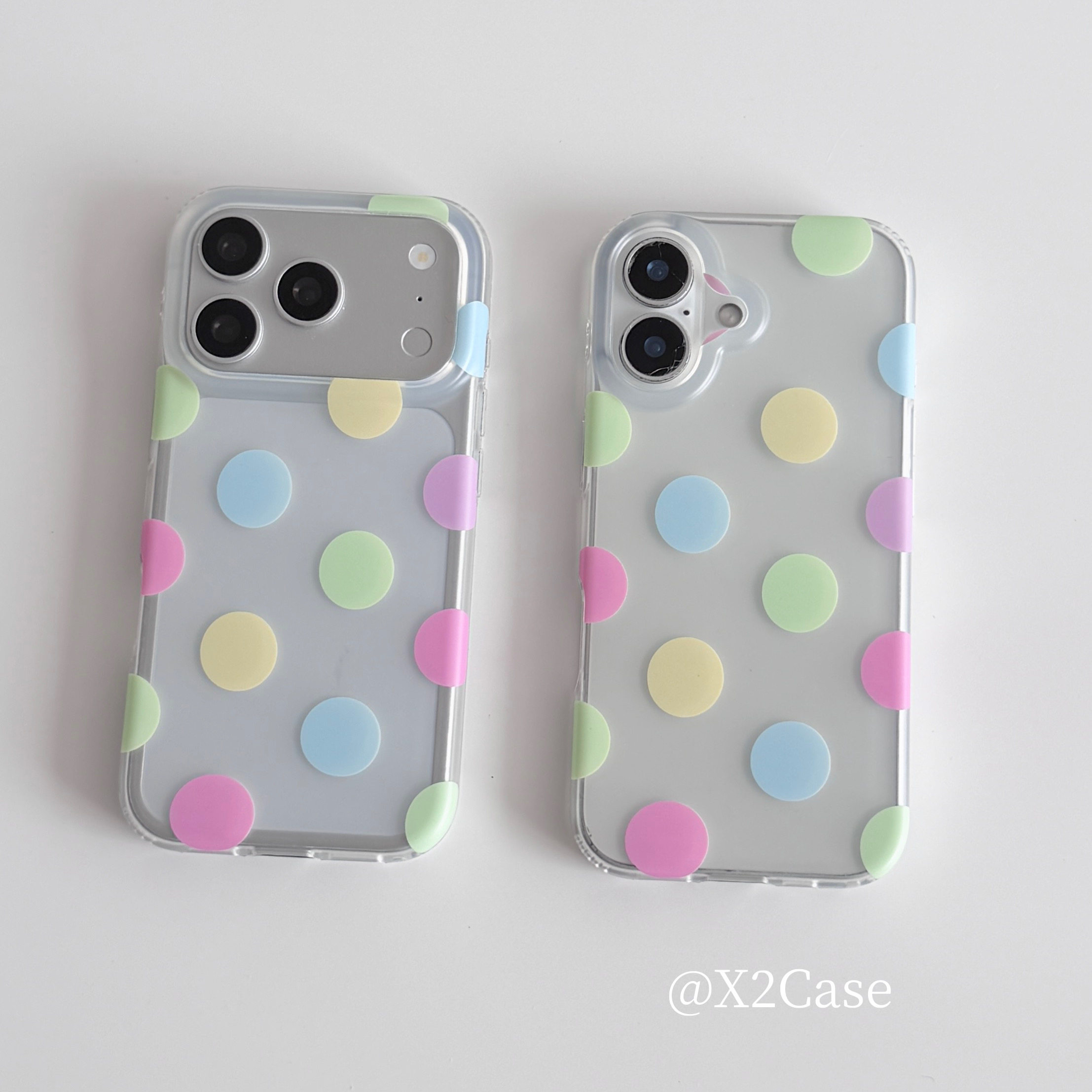 Phone Cases Iphone 15 - Korea Ins Colorful Polka Dots Matte