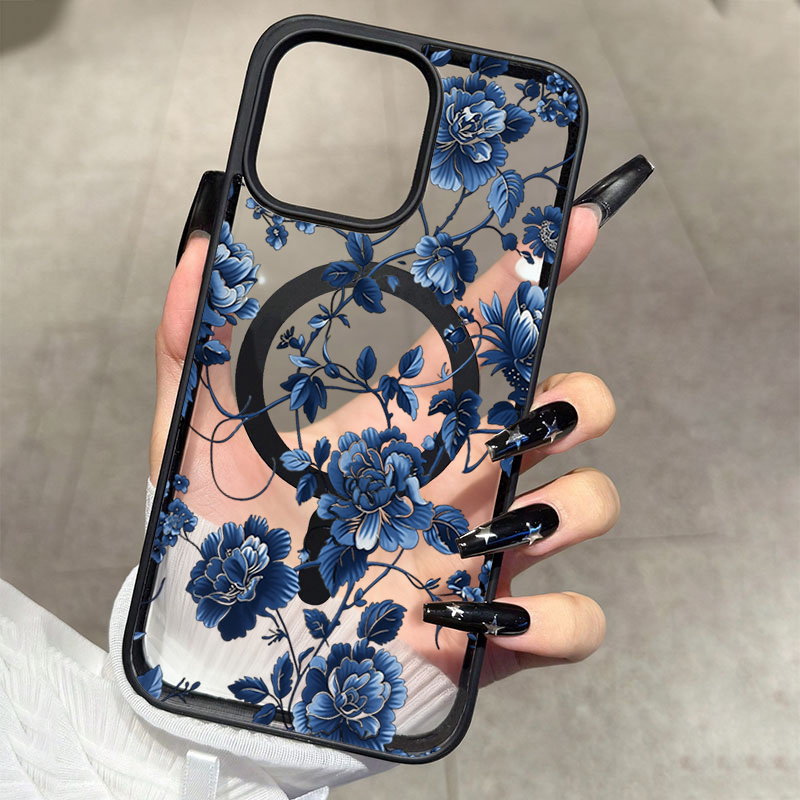 Luxury Vintage Blue Floral Mag - огляд і ціна Phone Cases Expensive