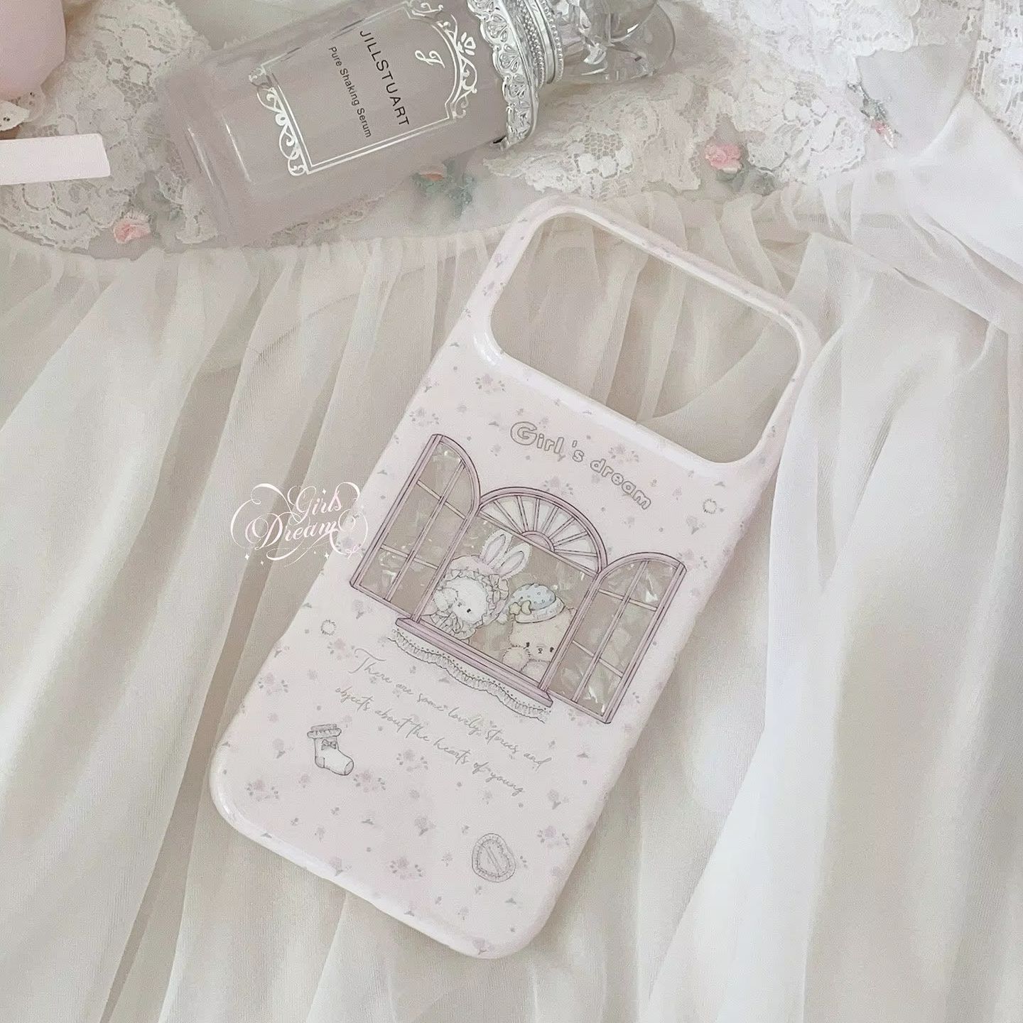 Kawaii Bunny Bear Floral Pink  - огляд і ціна Phone Cases Girls