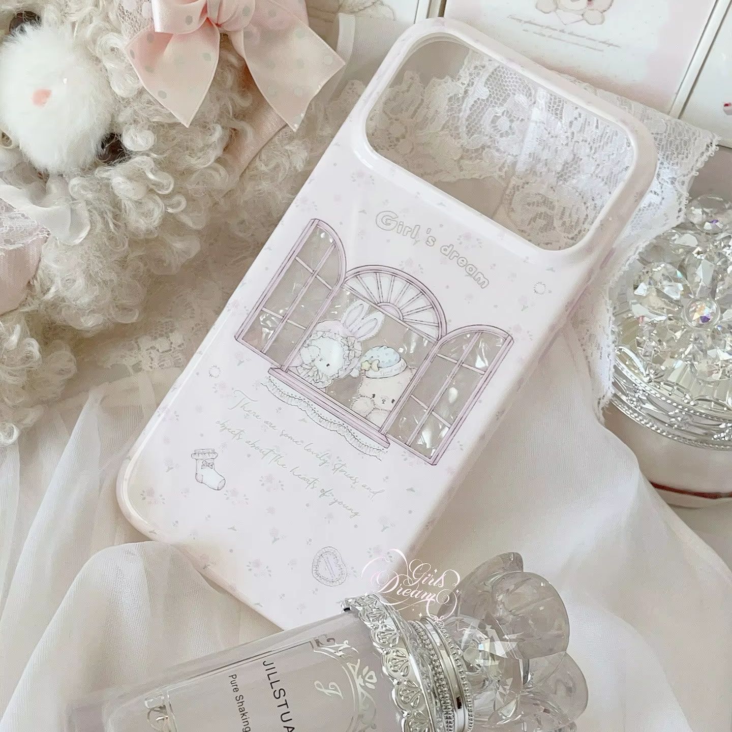 Kawaii Bunny Bear Floral Pink  - огляд і ціна Phone Cases Girls