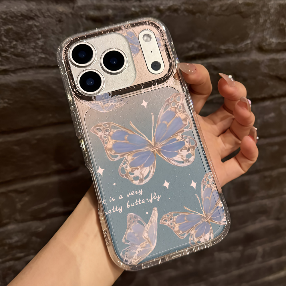 Luxury Blue Butterfly Clear Gl - огляд і ціна Phone Cases Expensive