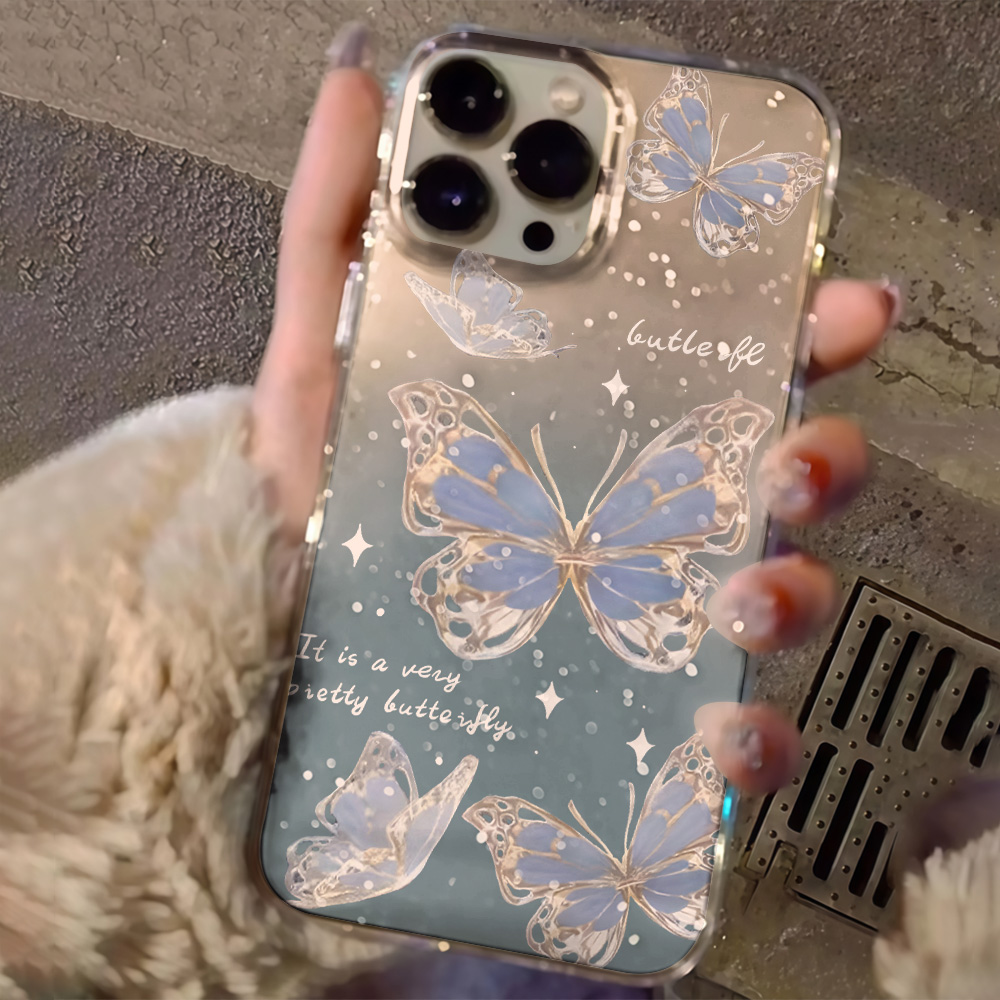 Luxury Blue Butterfly Clear Gl - огляд і ціна Phone Cases Expensive