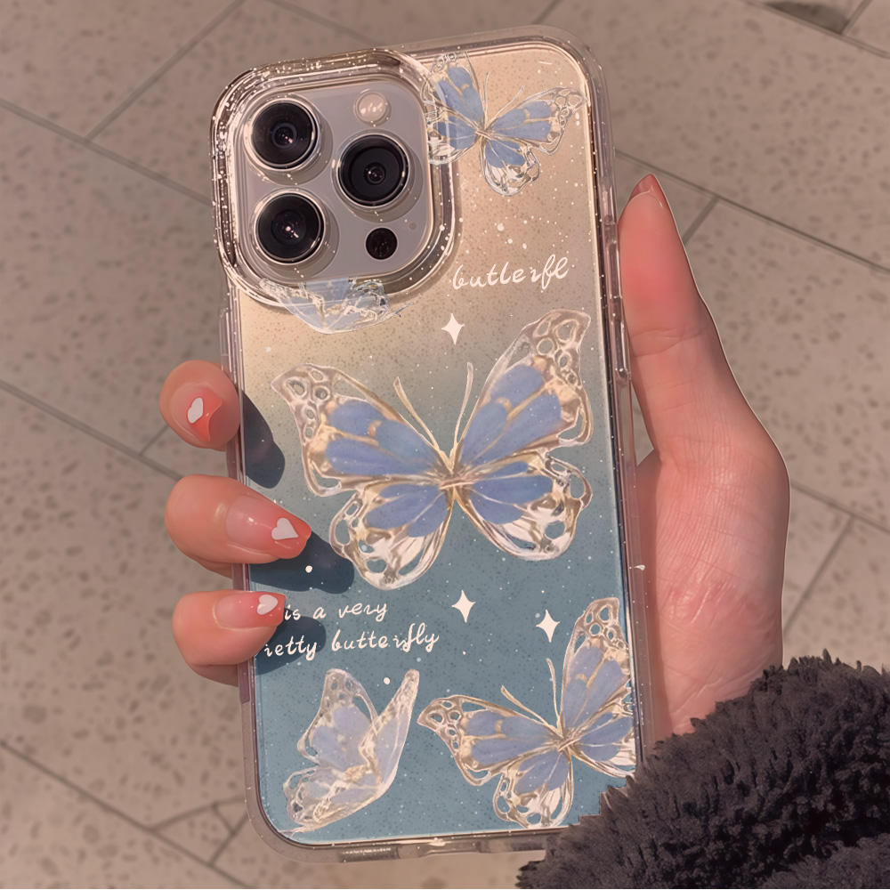 Luxury Blue Butterfly Clear Gl - огляд і ціна Phone Cases Expensive